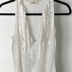 L’AGENCE ruffle top